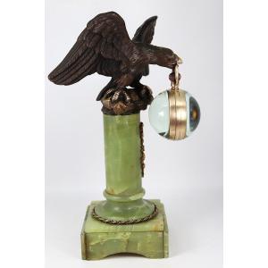 Bronze Sculpture "watch-bearing Eagle", 19th Century