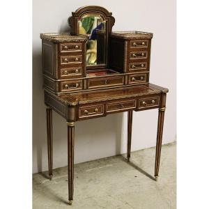 Lady's Writing Desk "bonheur Du Jour", Louis XVI Style, 19th Century