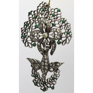 Silver Holy Spirit Pendant, Normandy 19th Century.