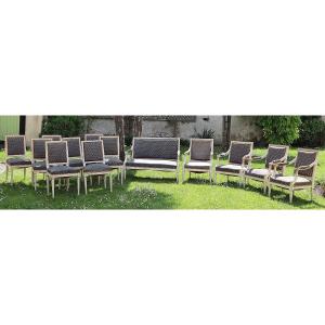 Living Room Set, L XVI Style, 13 Pieces, 19th Century