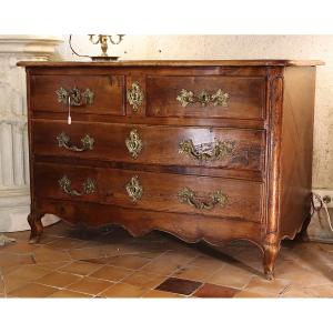 Louis XV Natural Wood Chest Of Drawers, 18th Century