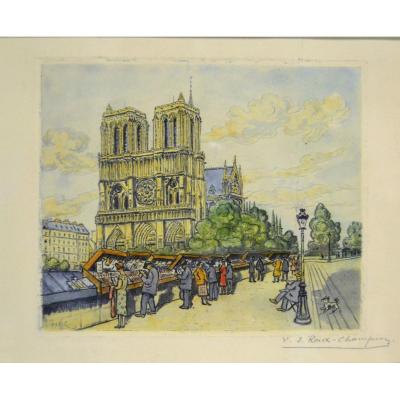 Joseph-victor Roux-champion (1871-1953), "notre-dame De Paris", XXth