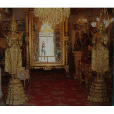 Exceptional Pair Of Gilt Bronze Sculpture 