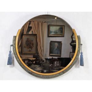 Miroir Rond d'époque Art Déco, XXe