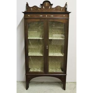 Art Nouveau Veneer Showcase, Circa 1900