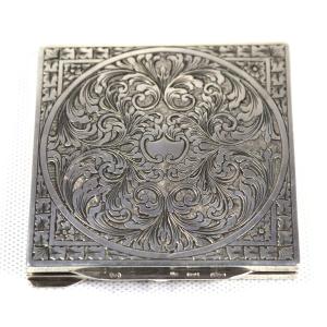 800° Silver Poudrier Box, Late Nineteenth