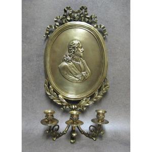 Nineteenth Century Period Reflector Wall Lamp.