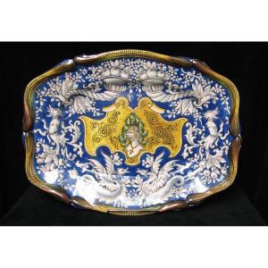 XIXth St Clement Dish With Heraldic Decor.