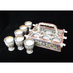 Earthenware Egg Display By Desvres Fourmaintraux Emile.