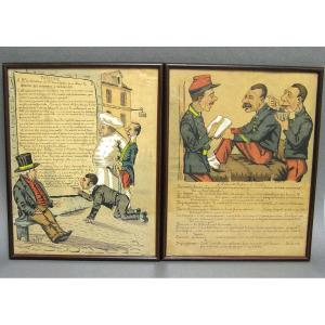 Political And Military Caricatures After G.frison.