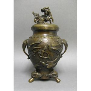 Perfume Burner In Bronze Meiji Period Japan Late Nineteenth.