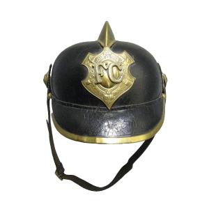 Ii Reich Firefighter Helmet 14/18 War. Hessen Wwi.