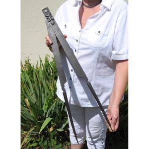 18th Century Wrought Iron Compass. Fleur De Lys. Ace Of Spades.