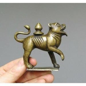 Nineteenth Zoomorphic Bronze Khôl Bottle.