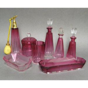 Art Nouveau Crystal Toiletry Kit.