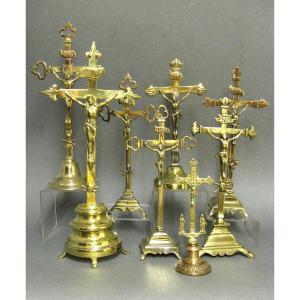 Collection Of Eight Crucifixes 17th/18th.