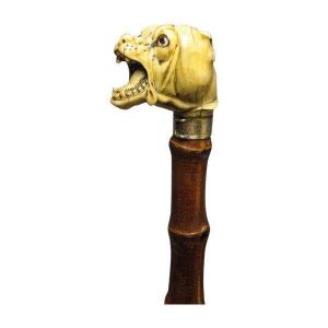 19th Century Dog's Head Cane.