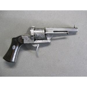 Engraved Lefaucheux Pinfire Revolver Caliber 7 Mm.