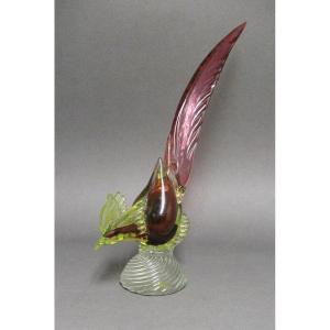 Murano Glass Pheasant Sommerso.