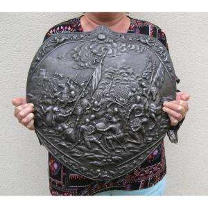 Decorative Shield. Violet Le Duc. France 19th Century.