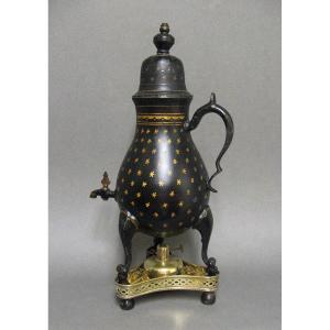 Painted Pewter Table Fountain. Napoleon III.