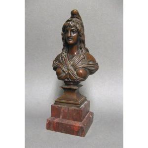 Freemasonry Bust Of Marianne Bronze 19th Century.