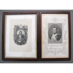 Lot Of Two Prints Of Napoleon I From The 19th Century.