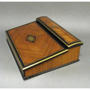 19th Century Marquetry Travel Writing Case. Napoleon III Period.