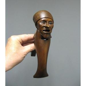 Nutcracker Hazelnut Sculpture Anthropomorphic Old Lady.