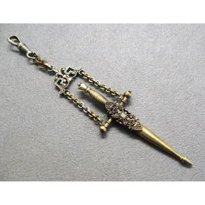 Pair Of Chatelaine Embroidery Sewing Scissors.