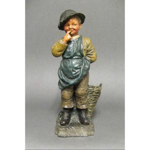 Terracotta "little Fisherman" Bernard Bloch.