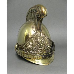 Firefighter Helmet Mle 1855 From The Commune Of Corpeau Second Empire.