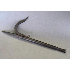 Cornac Instrument Called “ankus” In Engraved Iron India 19th Century.