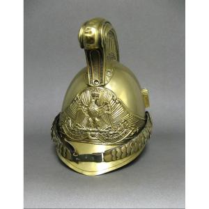 Firefighter's Helmet From The Commune Of La Chapelle, Type 1855, Second Empire.