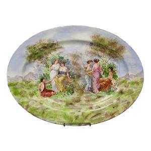Large Haviland Limoges Art Nouveau Dish.