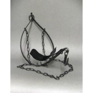 19th Century Wrought Iron Truffle Pig Muzzle.