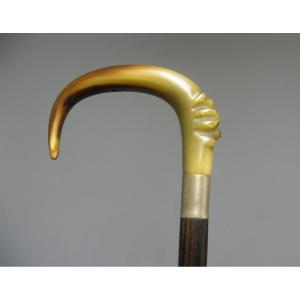 19th Century Horn Knob Cane.