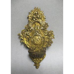 Gilt Bronze Holy Water Font, 19th Century.