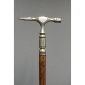 19th Century Mineralogist's Walking Stick.
