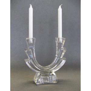 Large Crystal Centerpiece Candlestick.