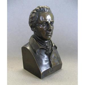 Bronze Bust Of "pitt" By Chardigny 1853.