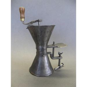 18th Century Wrought Iron Coffee Grinder.