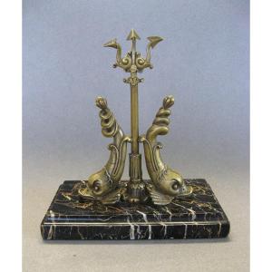 19th Century Bronze Marine Paperweight.