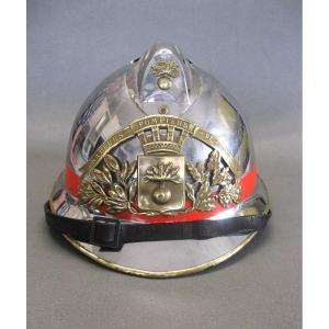 Sapeurs-pompiers Helmet Mle 33 Ille City Of Troyes. Fifth Republic.