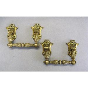 Pair Of Bronze Handles.