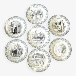Assiettes Parlantes De St Amand. Sport.