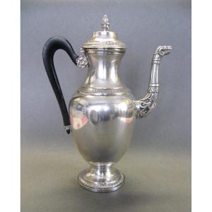 Empire Style Silver-plated Metal Coffee Pot.