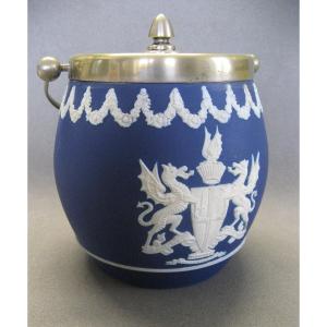 Victorian Stoneware Biscuit Pot William Adams & Sons.
