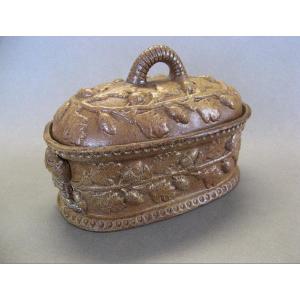 Ceramic Terrine From The 18th Century. Art Populaire.