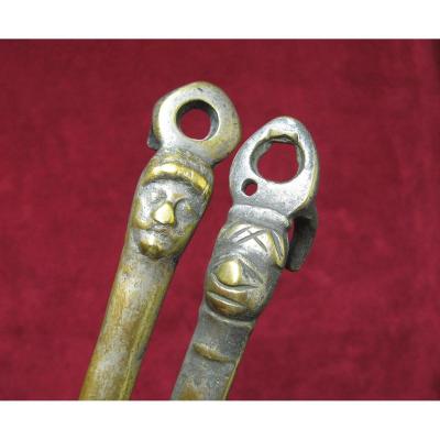 Lot Of Two Ladles Anthropomorph 17th.